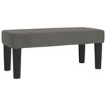 vidaXL Lit à sommier tapissier et matelas Gris foncé 90x190 cm Velours