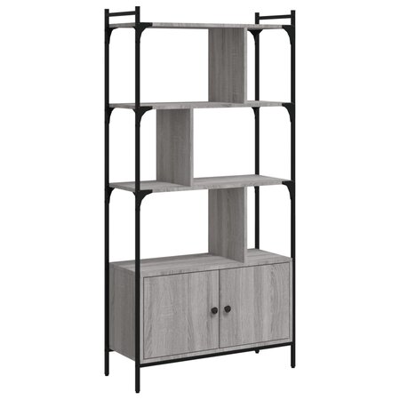 vidaXL Bibliothèque avec portes sonoma gris 76 5x30x154 5 cm