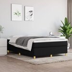vidaXL Sommier à ressorts de lit Noir 140x190 cm Tissu
