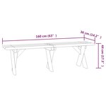 vidaXL Banc de jardin 160 cm Bois de pin imprégné