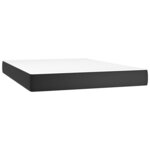 vidaXL Lit à sommier tapissier avec matelas Noir 140x190 cm Similicuir