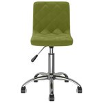 vidaXL Chaises pivotantes à manger lot de 2 vert clair velours
