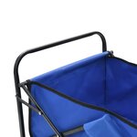vidaXL Chariot à main pliable Acier Bleu