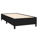 vidaXL Lit à sommier tapissier avec matelas Noir 90x190 cm Tissu