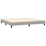 vidaXL Sommier tapissier matelas et LED Gris clair 200x200 cm Tissu