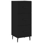 vidaXL Buffet haut Noir 34 5x34x180 cm Bois d'ingénierie