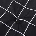 vidaXL Coussins de chaise à dossier haut lot de 6 carreaux noir