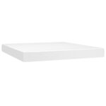 vidaXL Lit à sommier tapissier avec matelas Blanc 160x200cm Similicuir