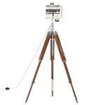 vidaXL Lampadaire à trépied Bois de manguier massif 165 cm