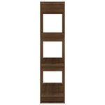 vidaXL Bibliothèque/Séparateur de pièce Chêne marron 80x30x123 5 cm