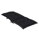 vidaXL Coussins de chaise jardin à dossier haut lot de 2 carreaux noir