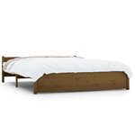 vidaXL Cadre de lit Marron miel Bois massif 140x190 cm