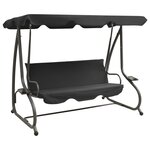vidaXL Balancelle d'extérieur avec auvent Anthracite