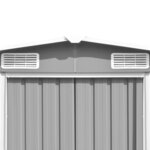 vidaXL Abri de jardin 257x392x181 cm Métal Gris