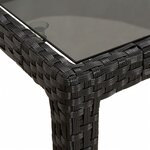 vidaXL Mobilier à dîner de jardin et coussins 5Pièces Noir Résine tressée
