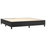 vidaXL Sommier à ressorts de lit Noir 200x200 cm Similicuir