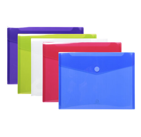 Sachet De 5 Pochettes-enveloppes Polypropylène - A4 - X 10 - Exacompta