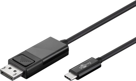 Cable adaptateur USB Type C Goobay vers DisplayPort 1,20m (Noir)