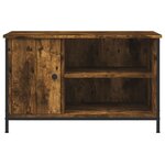 vidaXL Meuble TV Chêne fumé 80x40x50 cm Bois d'ingénierie