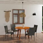 vidaXL Ensemble de salle à manger de jardin 5 Pièces Gris