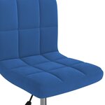 vidaXL Chaises pivotantes à manger lot de 6 bleu velours