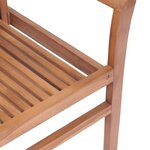 vidaXL Chaises empilables à manger lot de 6 bois de teck solide