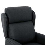 vidaXL Fauteuil inclinable Gris foncé Tissu