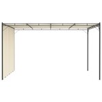 vidaXL Belvédère de jardin avec rideau latéral 4x3x2 25 m Crème