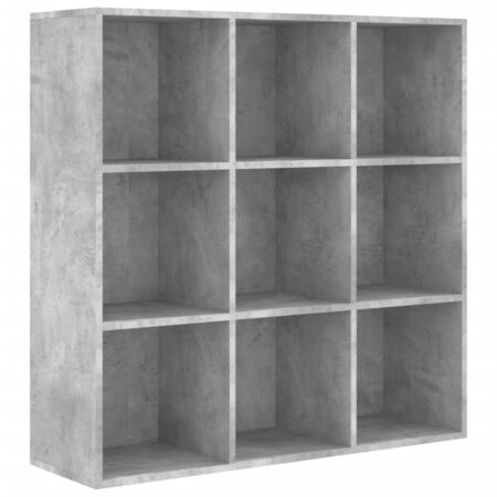 vidaXL Bibliothèque Gris béton 98x30x98 cm Aggloméré