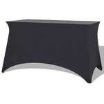 vidaXL Housses extensibles pour table 2 pièces 243x76x74cm Anthracite