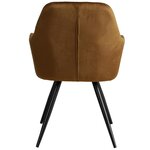 Chaise Salle à Manger Velours Marron Design Moderne