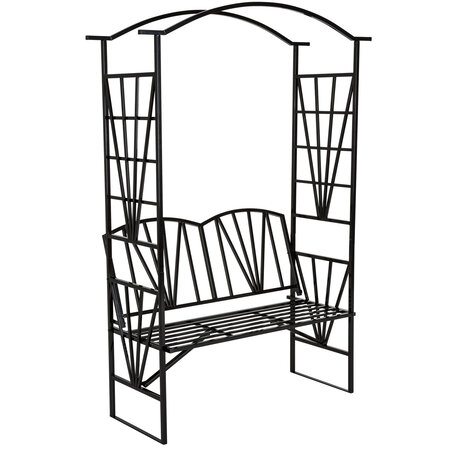 Tectake arche de jardin avec banc intégré
