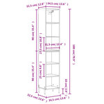 vidaXL Buffet haut Gris béton 34 5x32 5x180 cm Bois d'ingénierie