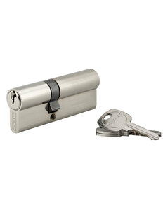 THIRARD - Cylindre de serrure double entrée STD UNIKEY (achetez-en plusieurs ouvrez avec la même clé) 35x50mm 3 clés nickelé