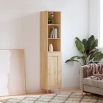 vidaXL Buffet haut Chêne sonoma 34 5x34x180 cm Bois d'ingénierie