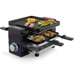 Princess gril à raclette piano 4 700 w noir