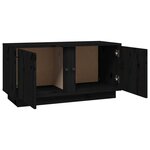 vidaXL Meuble TV Noir 80x35x40 5 cm Bois de pin massif