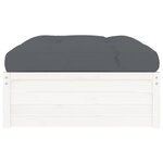 vidaXL Repose-pied de jardin 120x80 cm blanc bois de pin massif