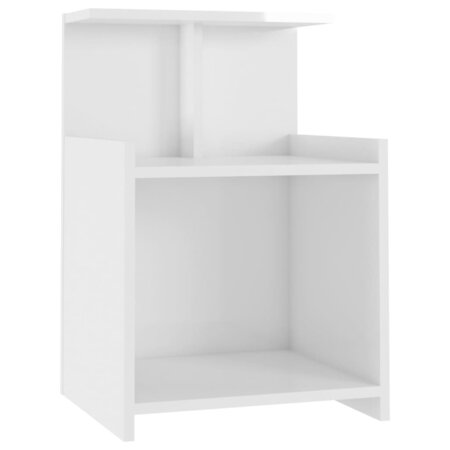 vidaXL Table de chevet Blanc brillant 40x35x60 cm Aggloméré