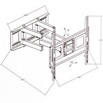 Tectake Support mural TV 32"- 55" orientable et inclinable,VESA max.: 400x400, max. 100kg