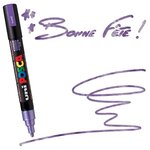 Marqueur Posca Violet métal PC5M Pointe conique moyenne