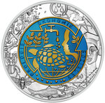 Monnaie en argent 25 euro g 9.8 millésime 2023 niobium global heating