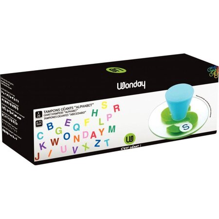 Lot de 26 maxi tampons Les lettres de l'alphabet en majuscule