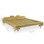 vidaXL Cadre de lit Bambou 180 x 200 cm