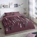 Good Morning Housse de couette FEATHERS 200x200/220 cm Bordeaux