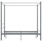 vidaXL Cadre de lit à baldaquin Gris Métal 120x200 cm
