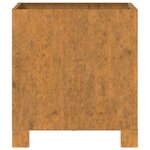 vidaXL Jardinières avec pieds 2 Pièces Rouillé 32x30x33 cm Acier corten
