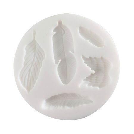 Loisirs créatifs - moule silicone diamètre 7cm - plumes