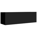 vidaXL Ensemble de meubles TV 4 Pièces Noir Aggloméré