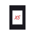 Lot de 5 passe-partouts standard noir pour cadre et encadrement photo - Nielsen - Cadre 60 x 80 cm - Ouverture 39 x 59 cm